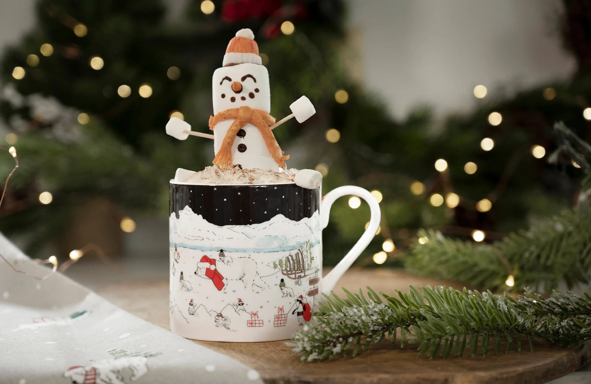 Marshmallow Snowman in Sophie Allport Snow Season Mug