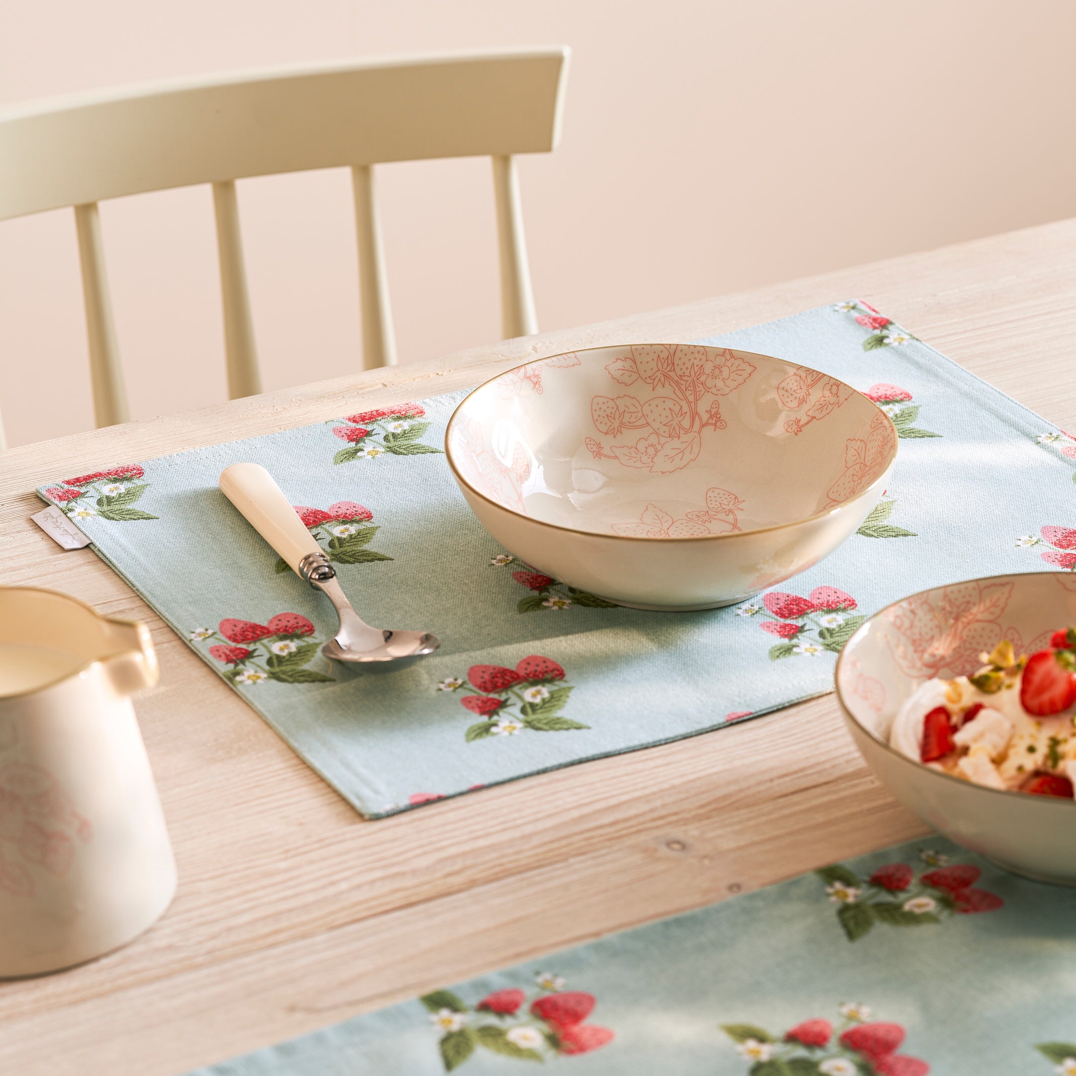 Strawberries Fabric Placemat (Set of 2) by Sophie Allport