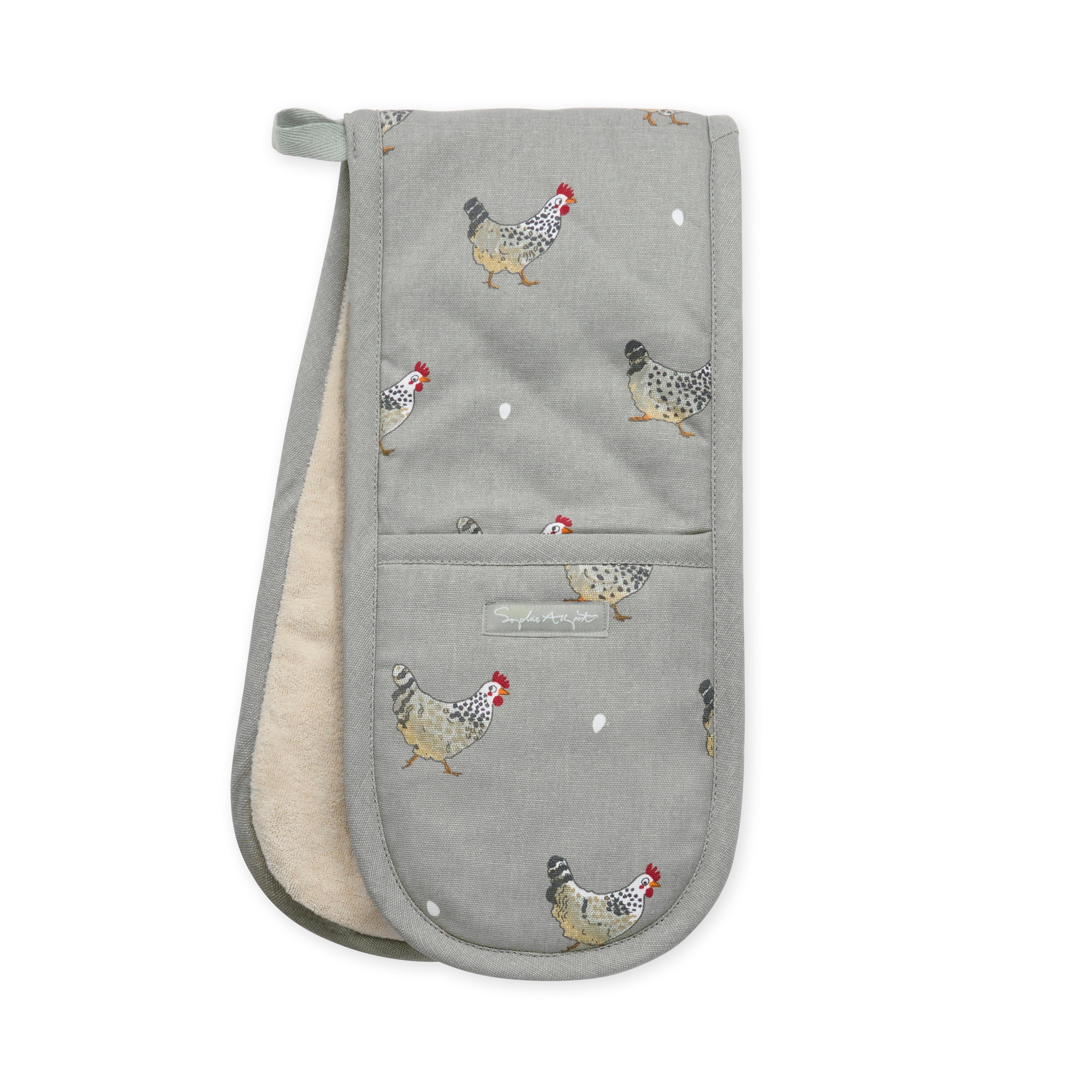 Sophie Allport Hare Double Oven Glove - Shades Of China
