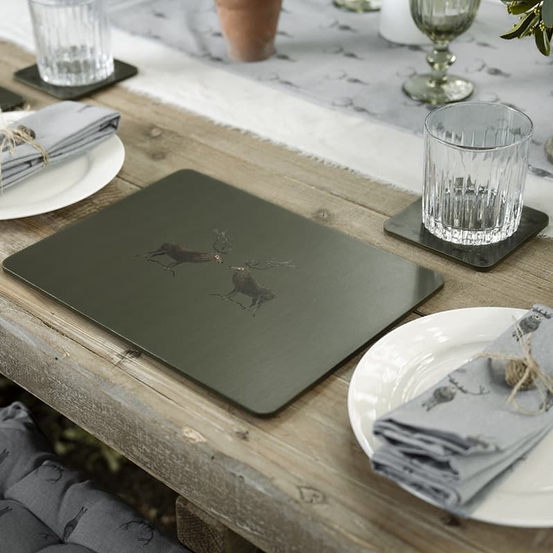 Highland Stag Placemats (Set of 4) by Sophie Allport