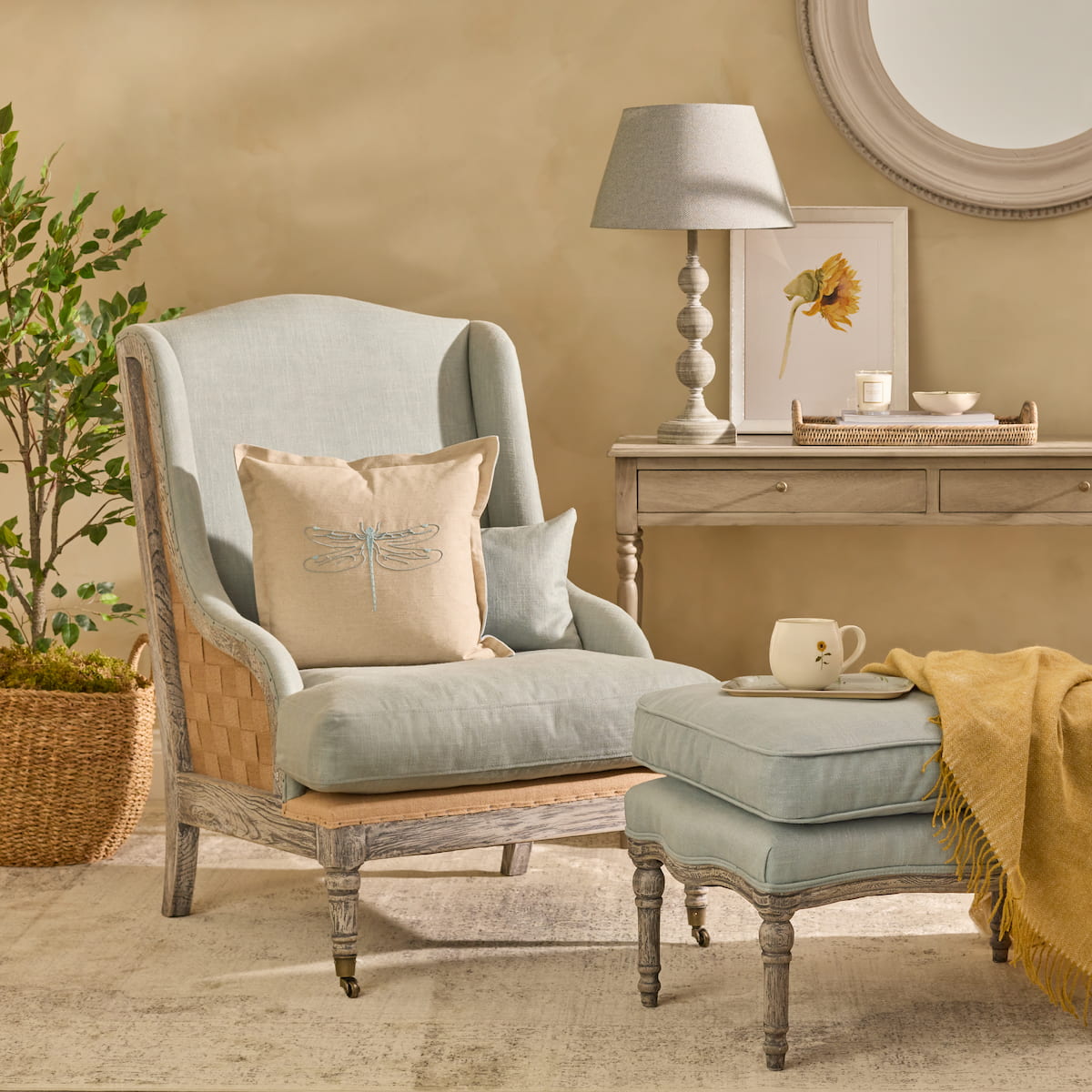 Sofa Dunelm Winged Chairs Blue Wingback Armchair Duck Egg Blue Arm