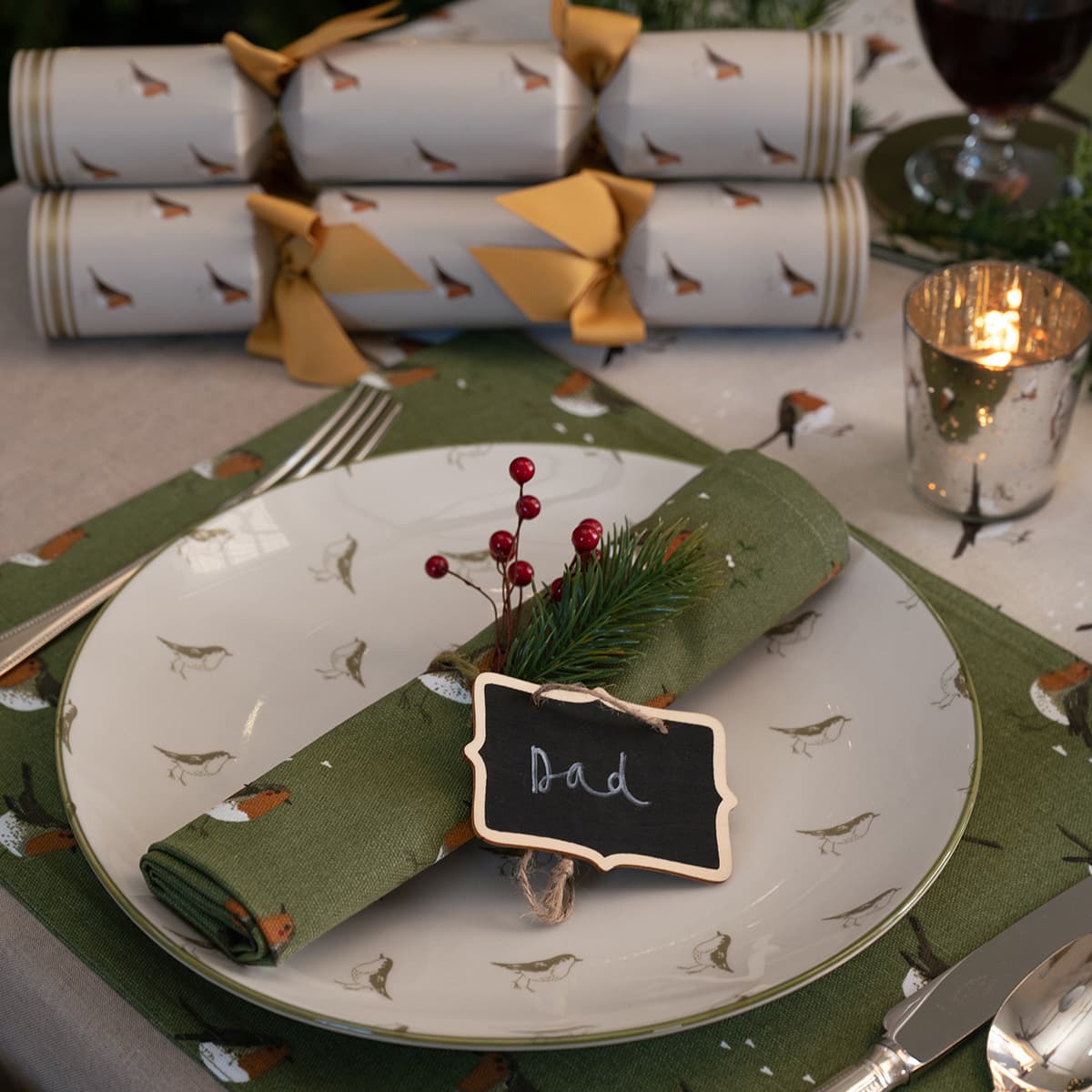 Robin Fabric Placemats (Set of 2) by Sophie Allport