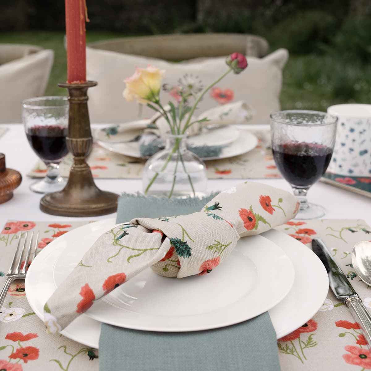 Poppy Meadow Fabric Placemats 