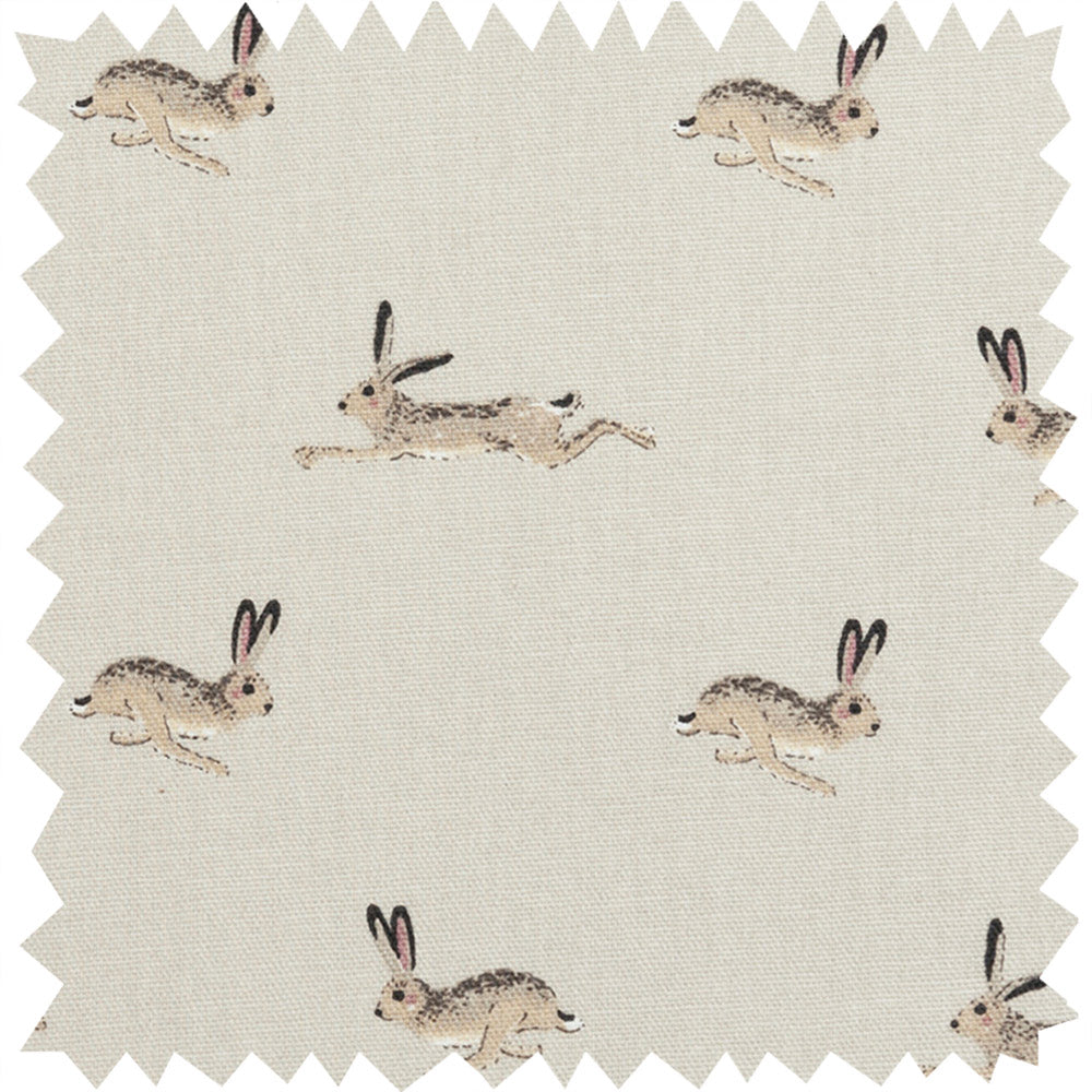 Hare Fabric by the Metre by Sophie Allport