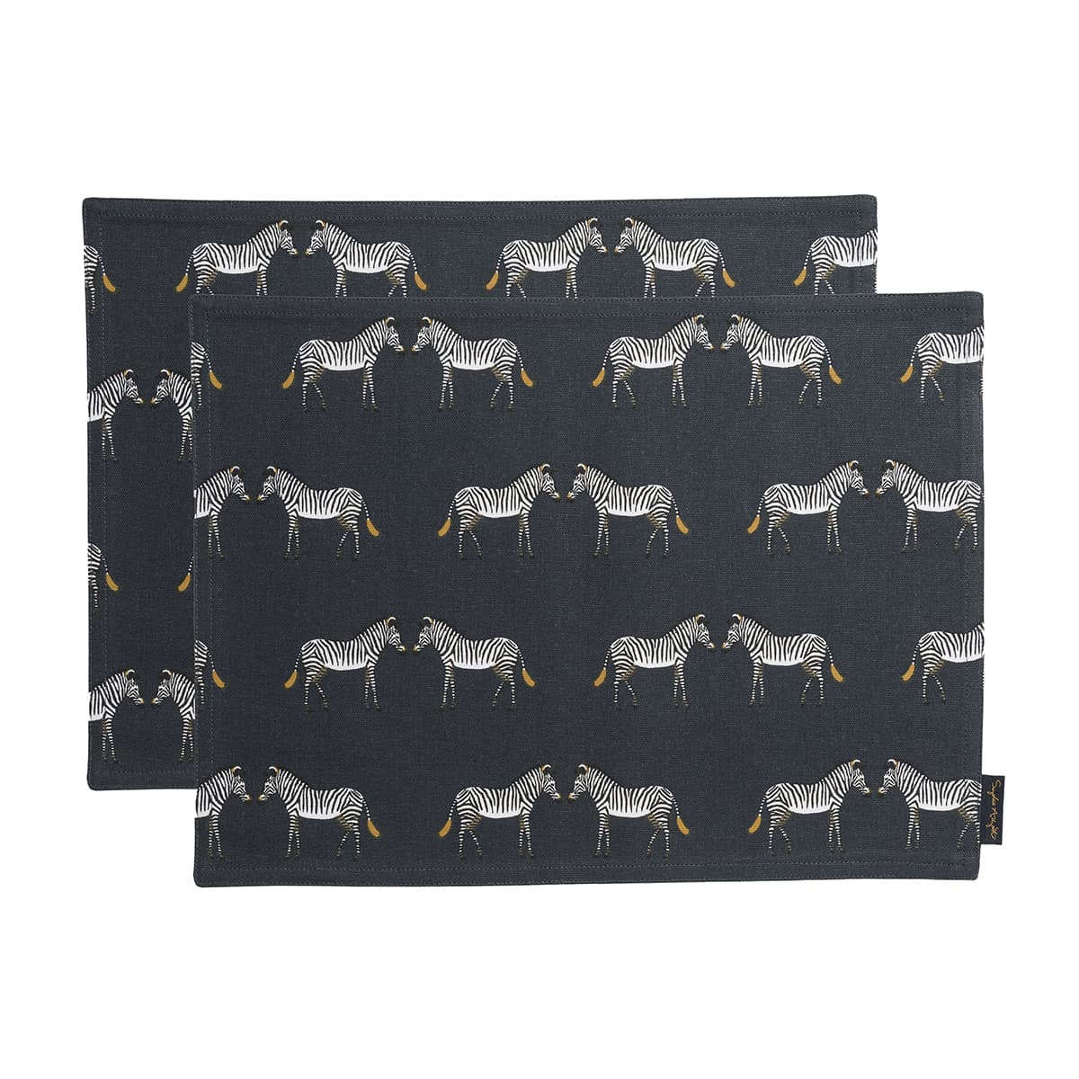 Zebra Fabric Placemats (Set of 2) by Sophie Allport