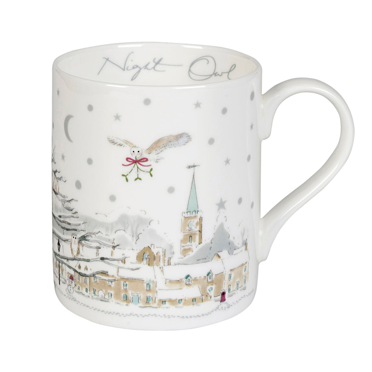 Night Owl Village Scene Mug by Sophie Allport