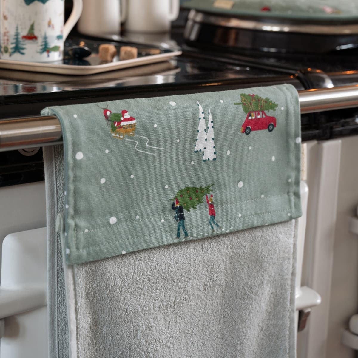 VIGTRO 6 Pack Super Absorbent Kitchen Towels, Christmas