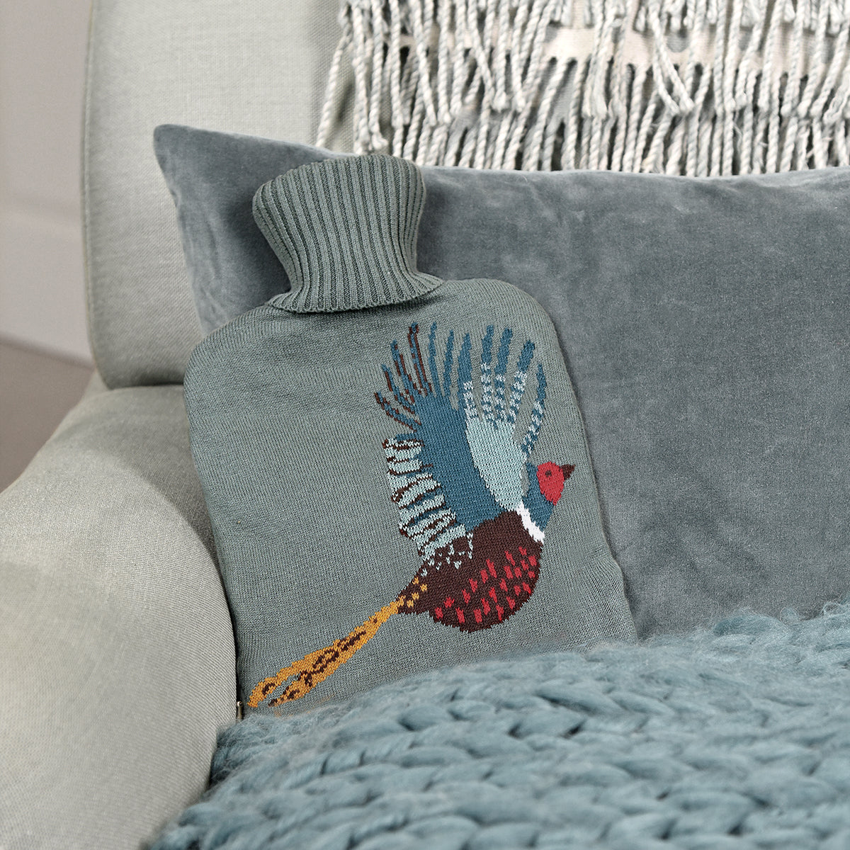 Pheasant Hot Water Bottle by Sophie Allport