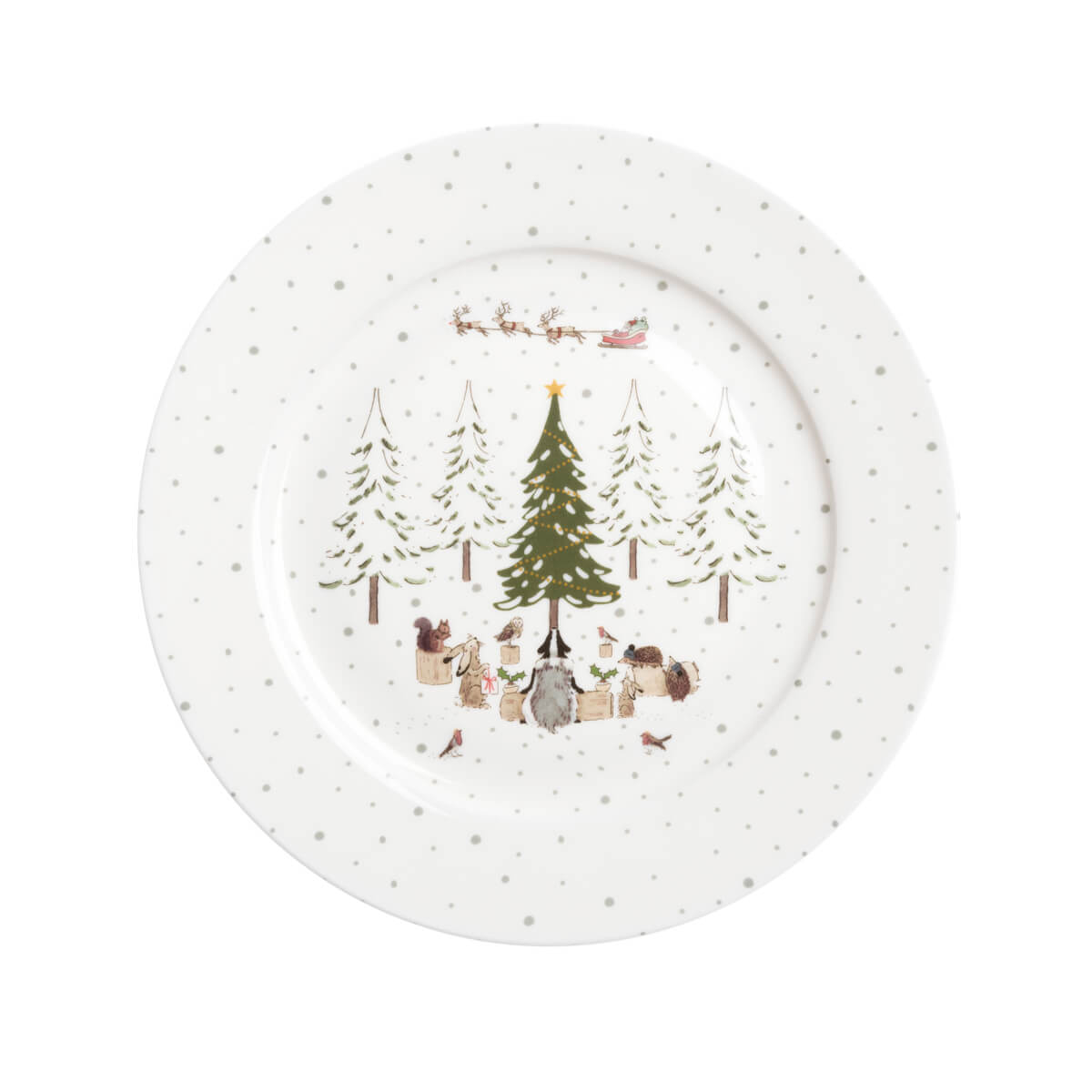 Festive Forest Side Plate by Sophie Allport
