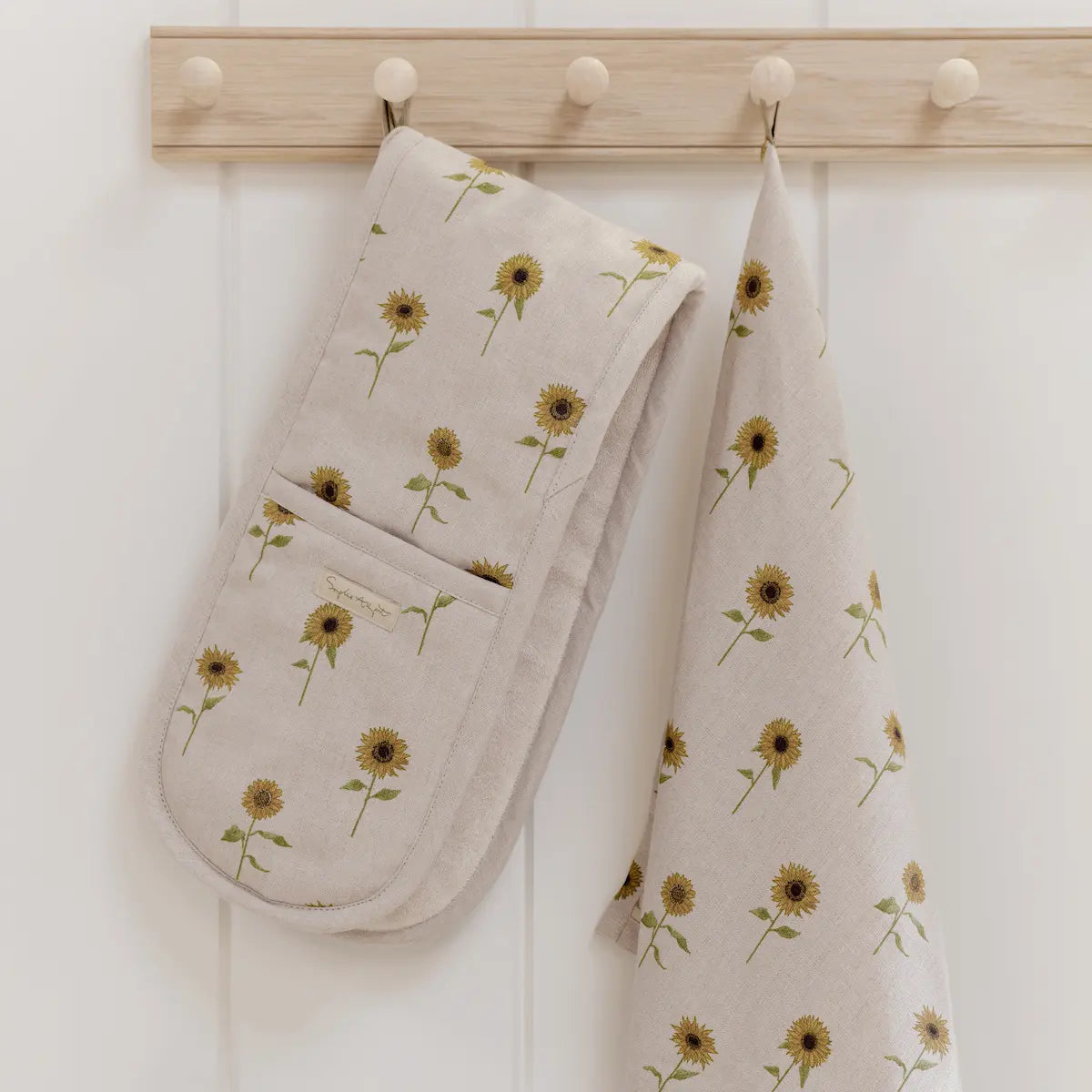 Sunflowers Linen Tea Towel