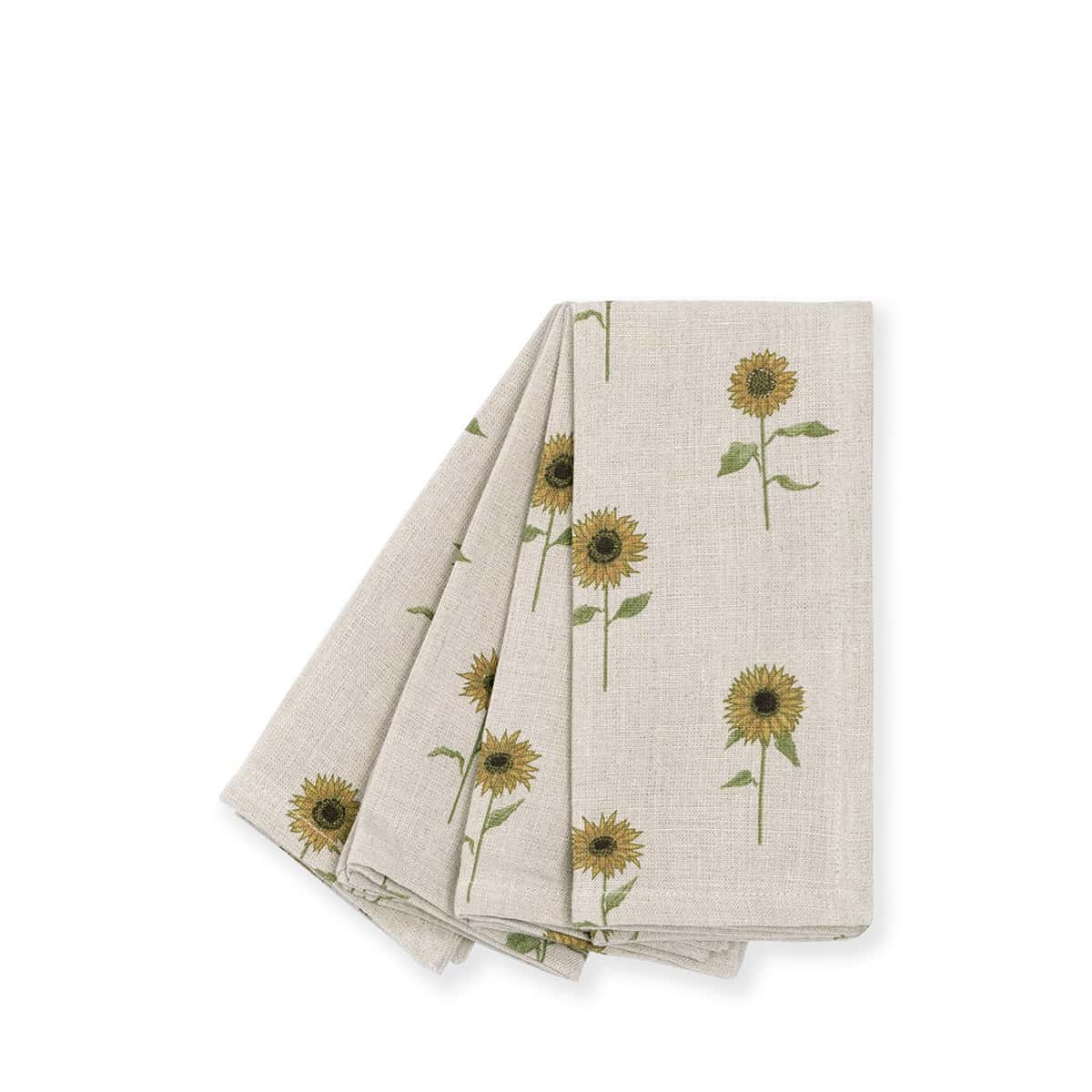 Sunflower Linen Napkins (Set of 4) by Sophie Allport