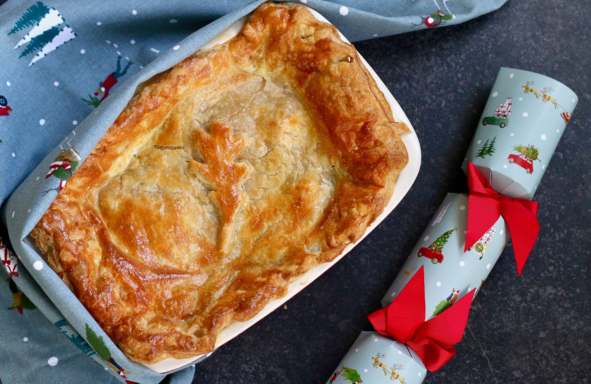 Christmas Leftovers Puff Pastry Pie