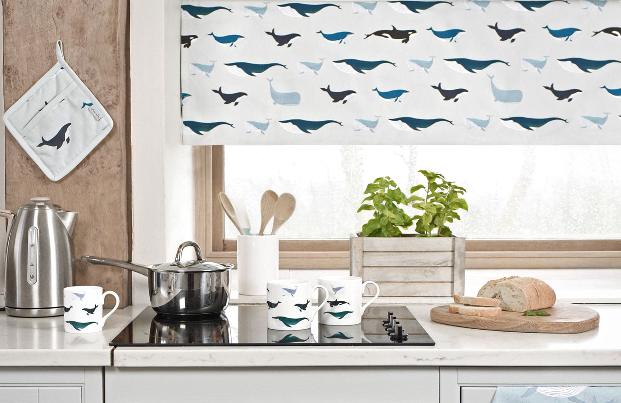 Whales Kitchen Linens by Sophie Allport