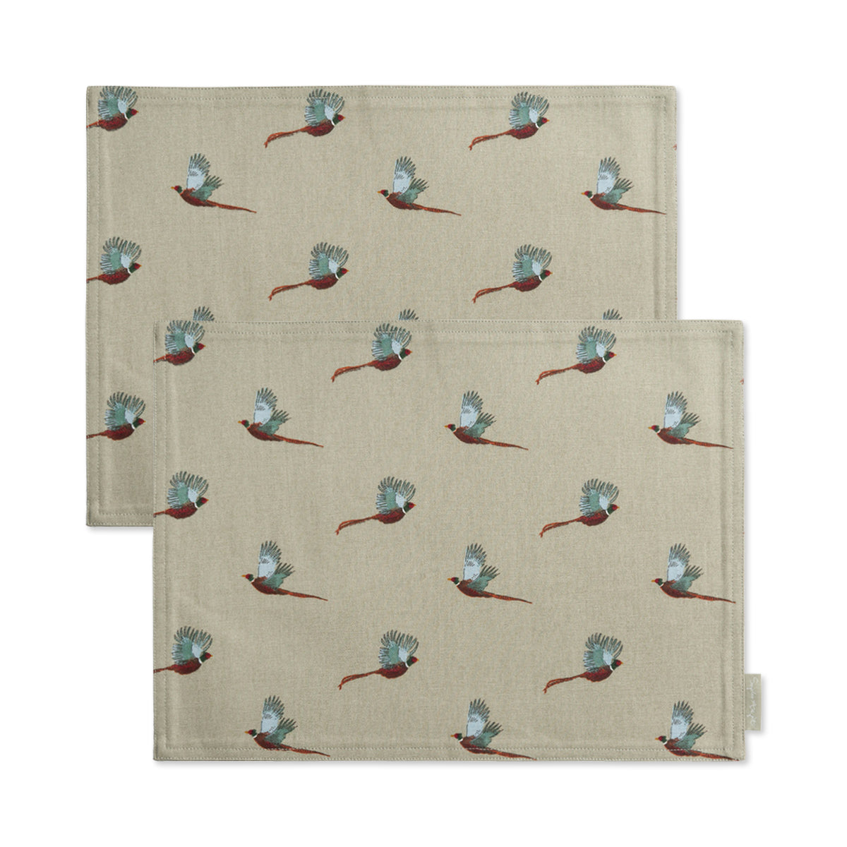 Pheasant Fabric Placemats (Set of 2)