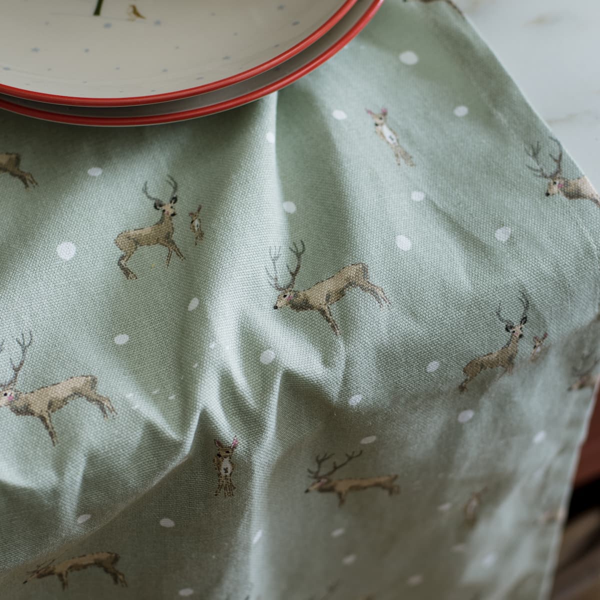 Christmas Stags Tea Towel
