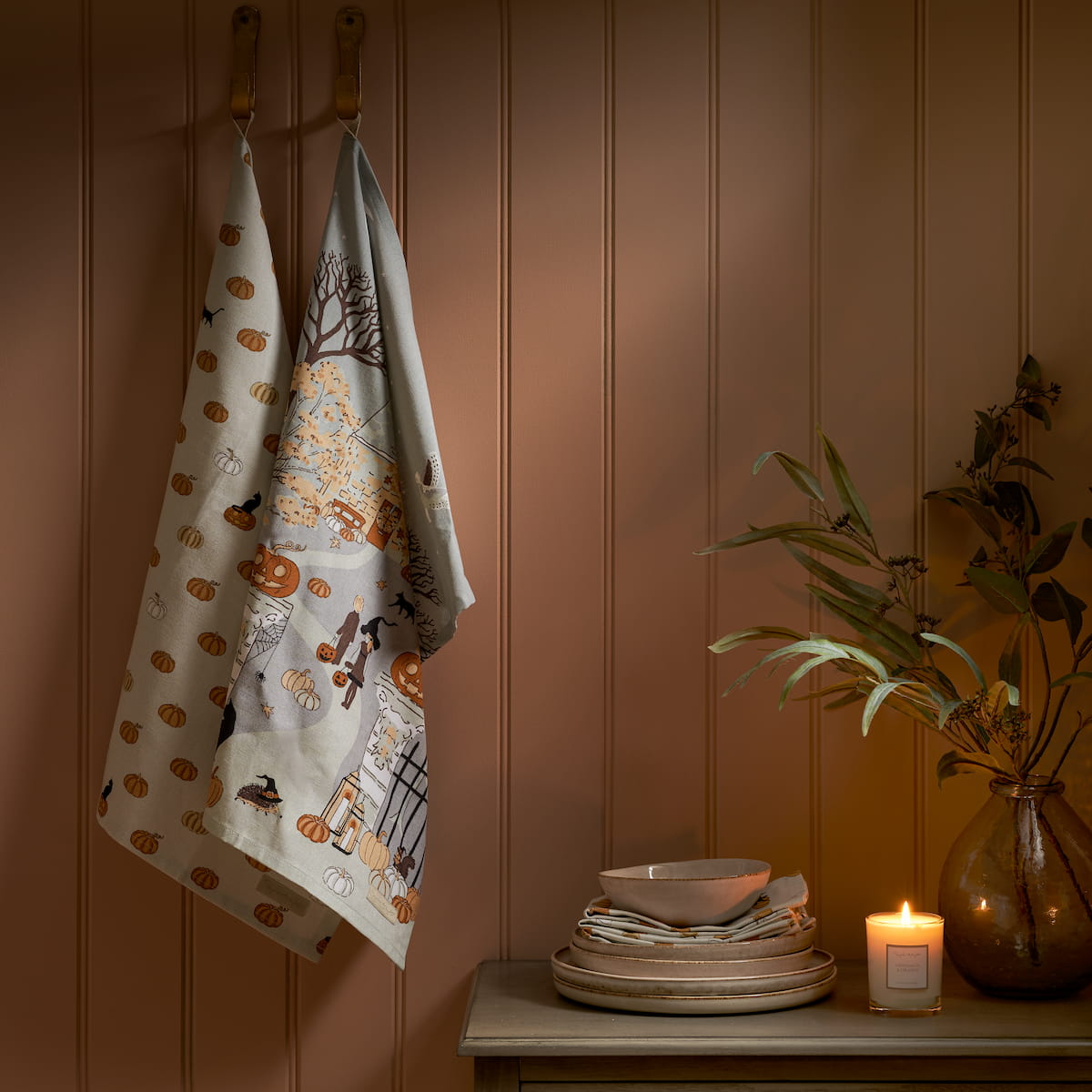 Trick Or Treat Tea Towel
