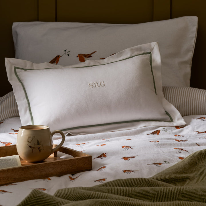 Panama Bed Cushion - Green Trim by Sophie Allport