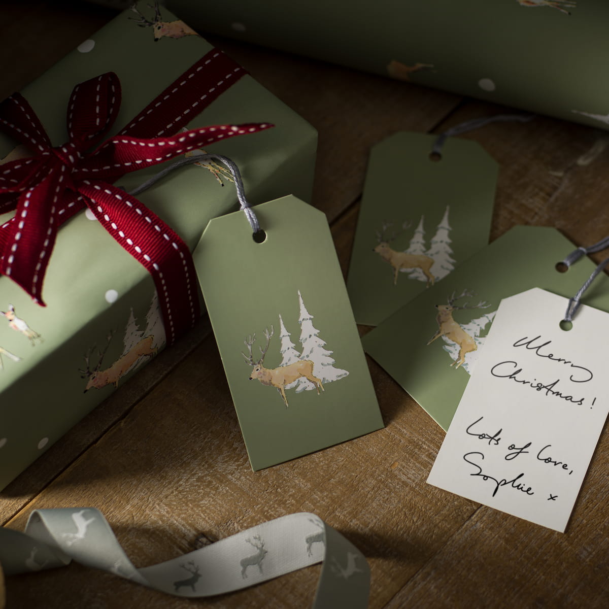 Christmas Stags Gift Tags (Set of 8)