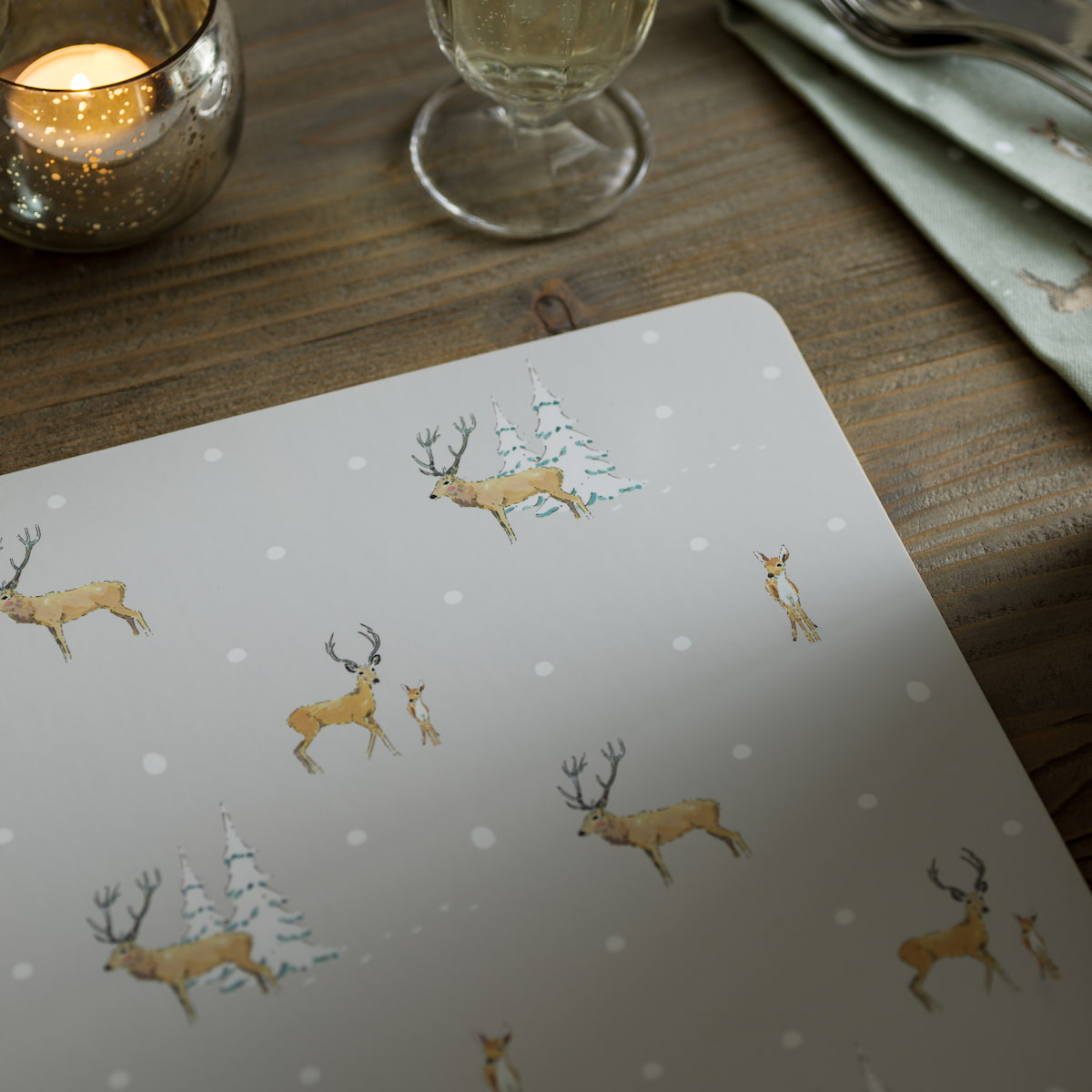 Christmas Stags Extra Large Placemats (Set of 2)