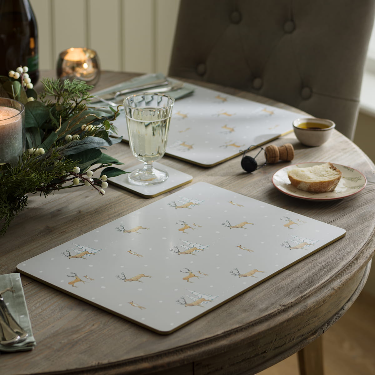 Christmas Stags Extra Large Placemats (Set of 2)