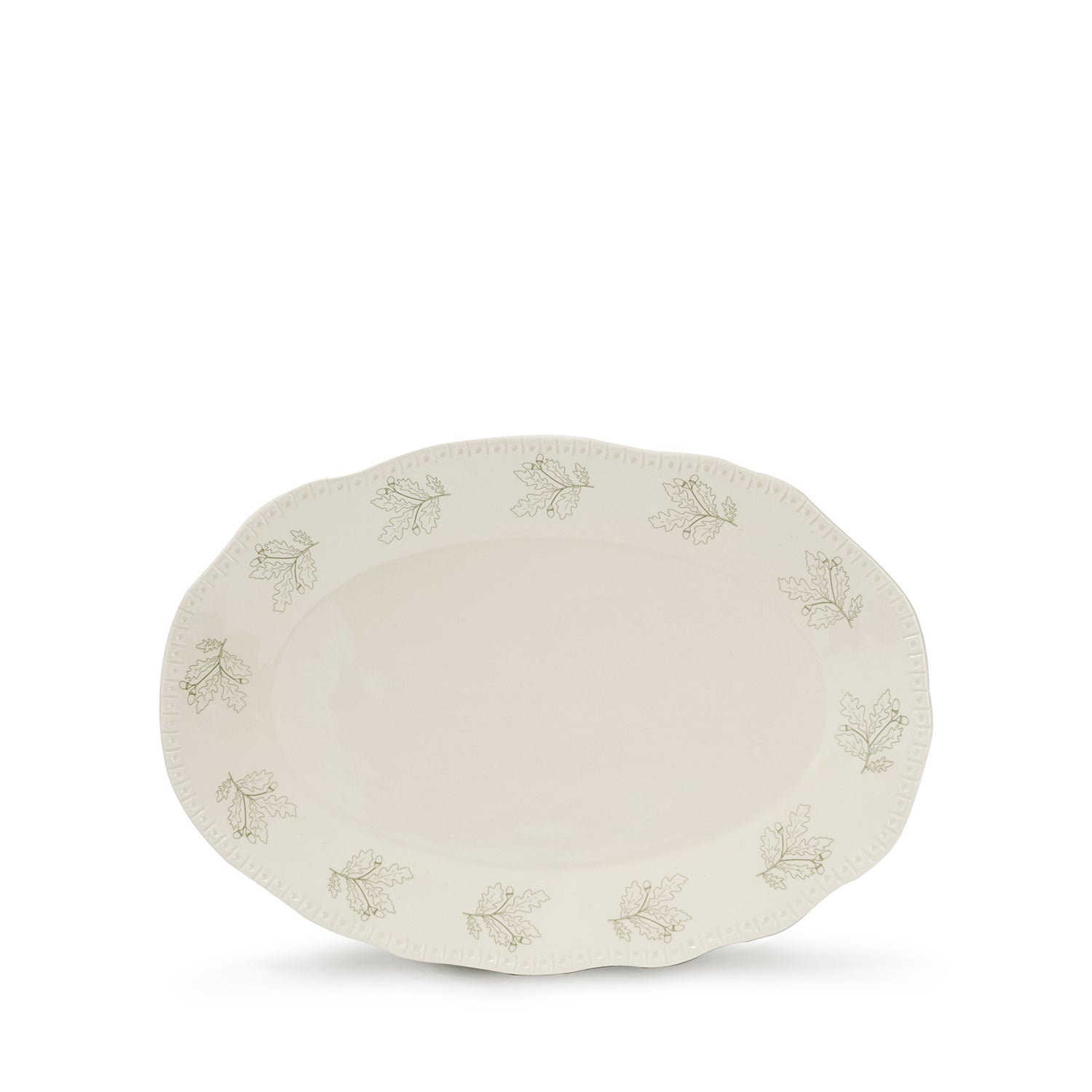 Acorn & Oak Leaves Stoneware Serving Platter by Sophie Allport