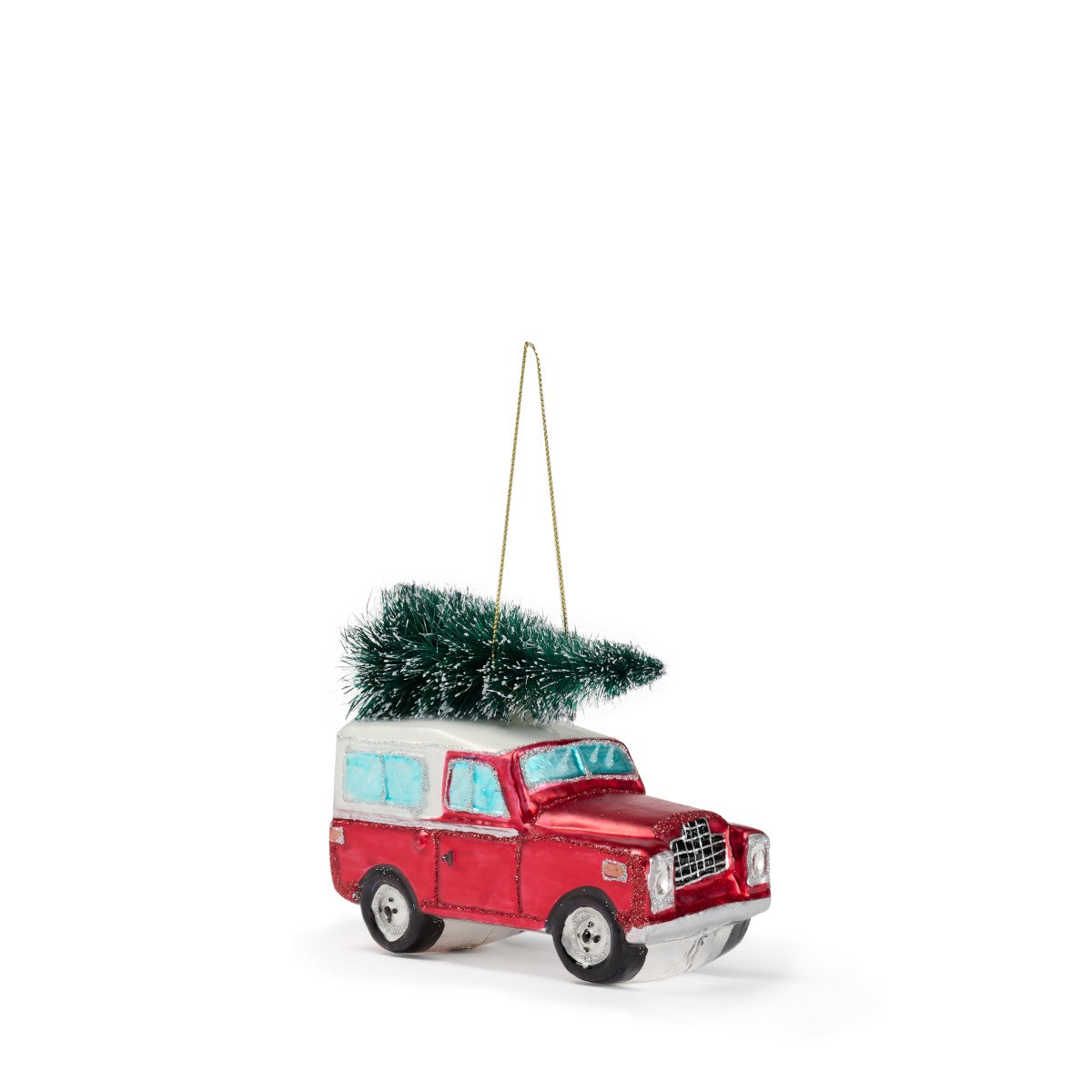 Red Glass 4x4 Car Bauble