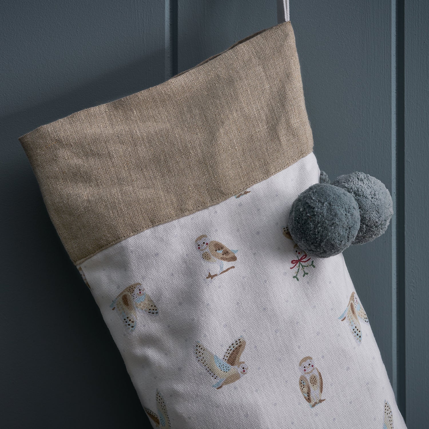 Snowy Owls Christmas Stocking by Sophie Allport