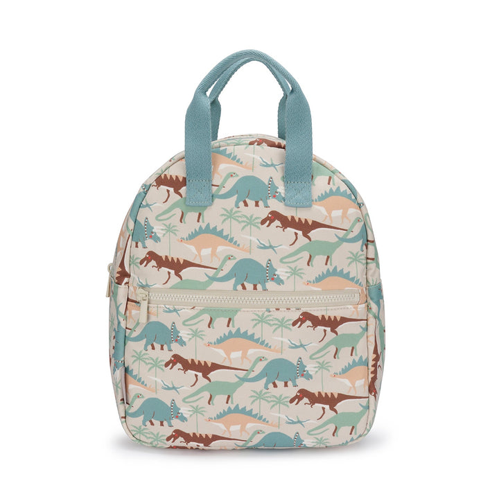 Sophie Allport's Dinosaur Camouflage Backpack on a white background