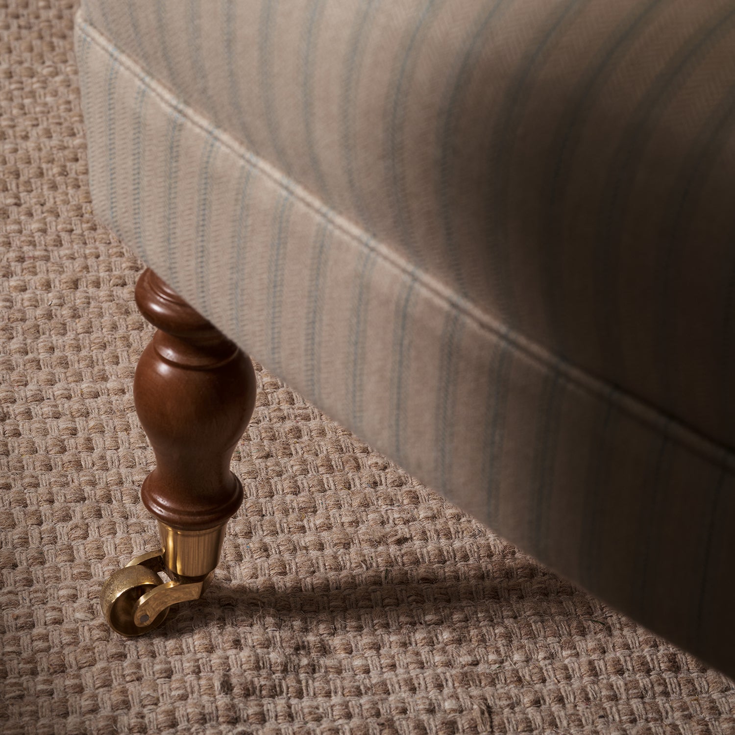 Hambleton Armchair - Burley Blue Stripe by Sophie Allport