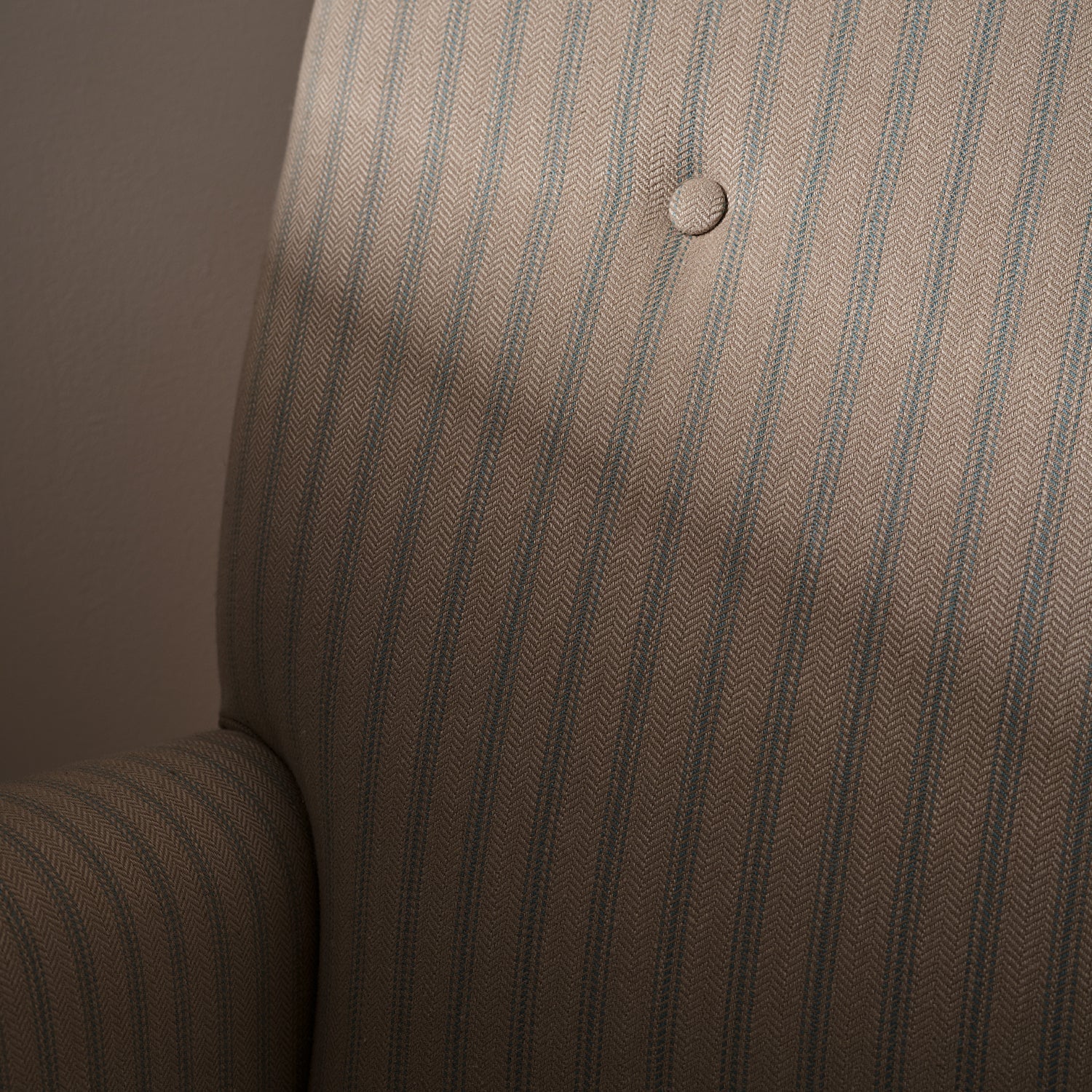 Hambleton Armchair - Burley Blue Stripe by Sophie Allport