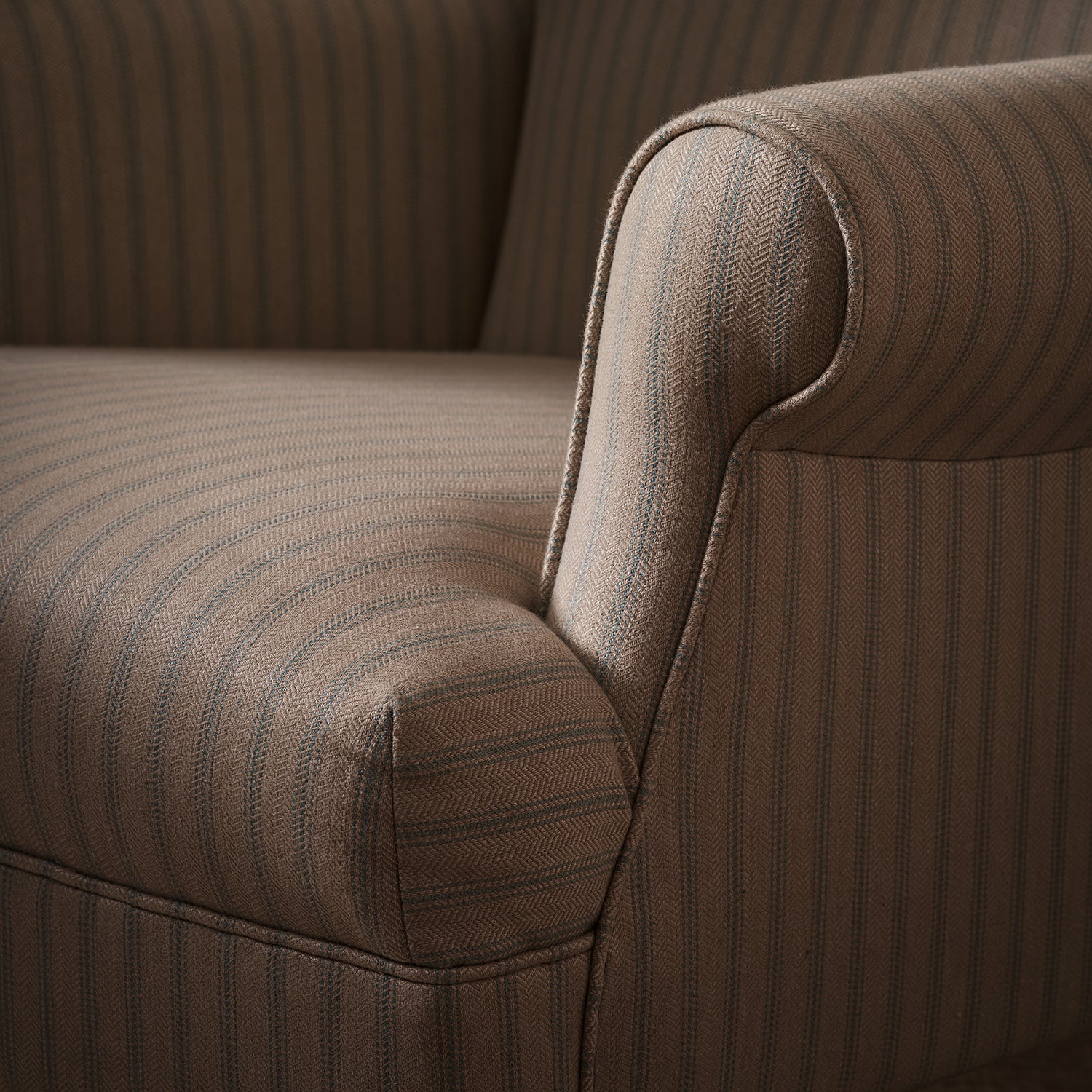 Hambleton Armchair - Burley Blue Stripe by Sophie Allport
