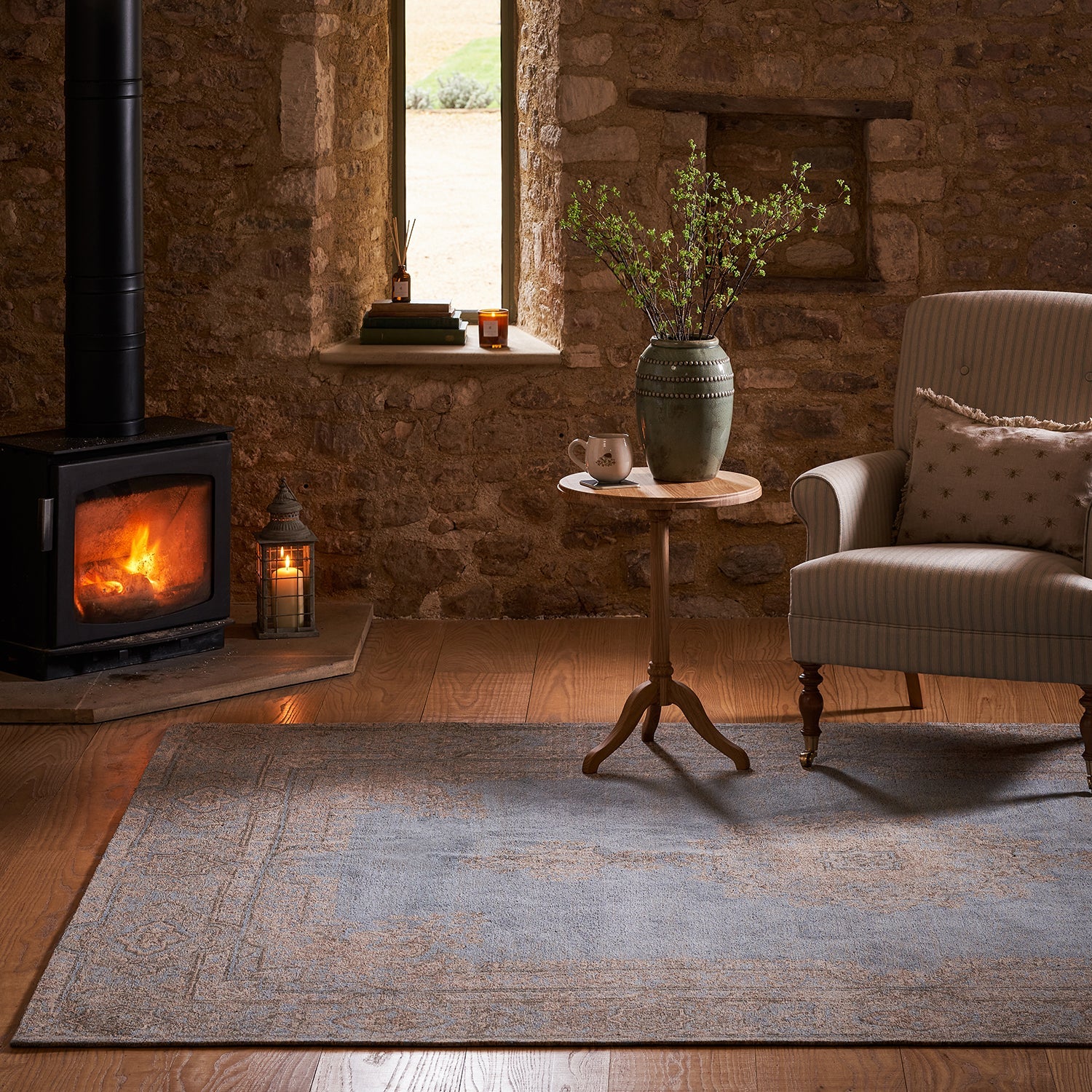 Rutland Rug - Blue by Sophie Allport