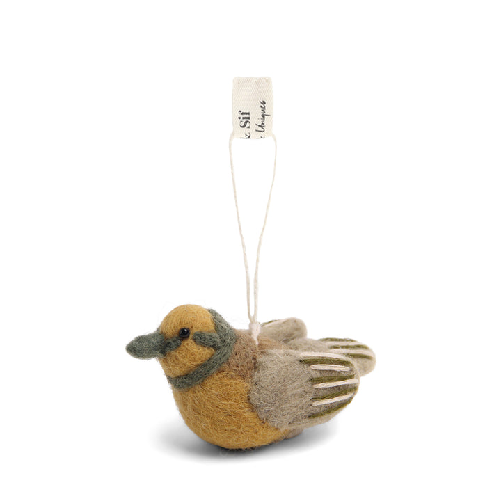 Warbler Felt Bauble