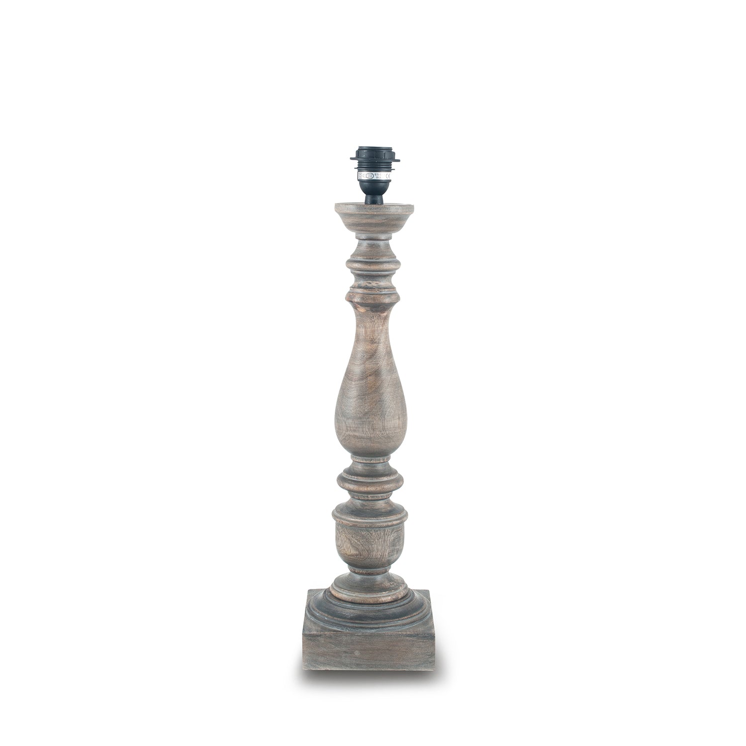 Langham Turned Wood Table Lamp Base