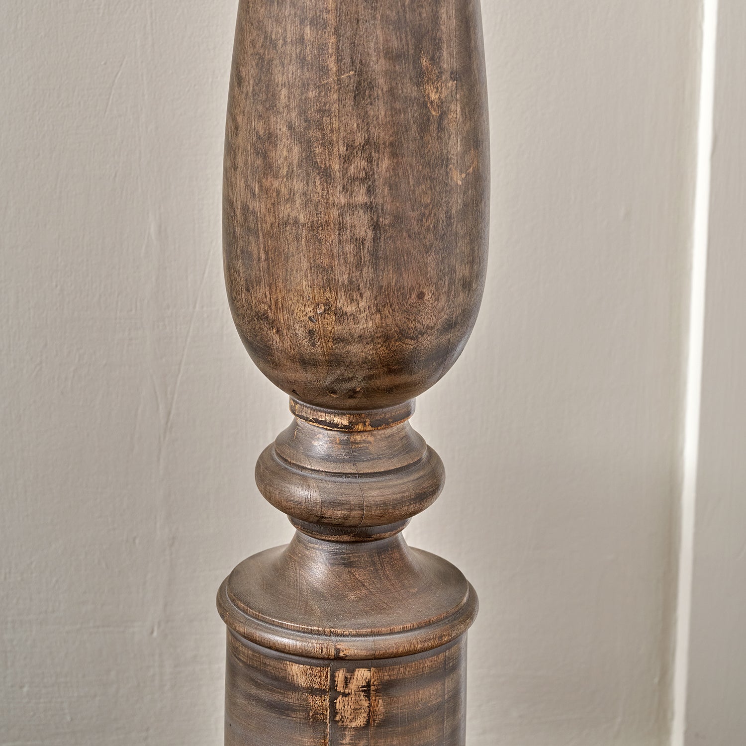 Langham Turned Wood Floor Lamp Base