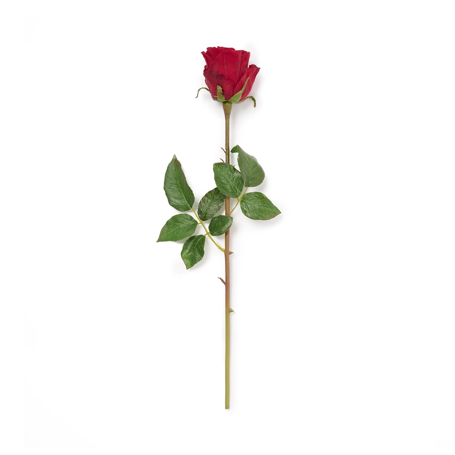 Faux Large Red Rose Bud