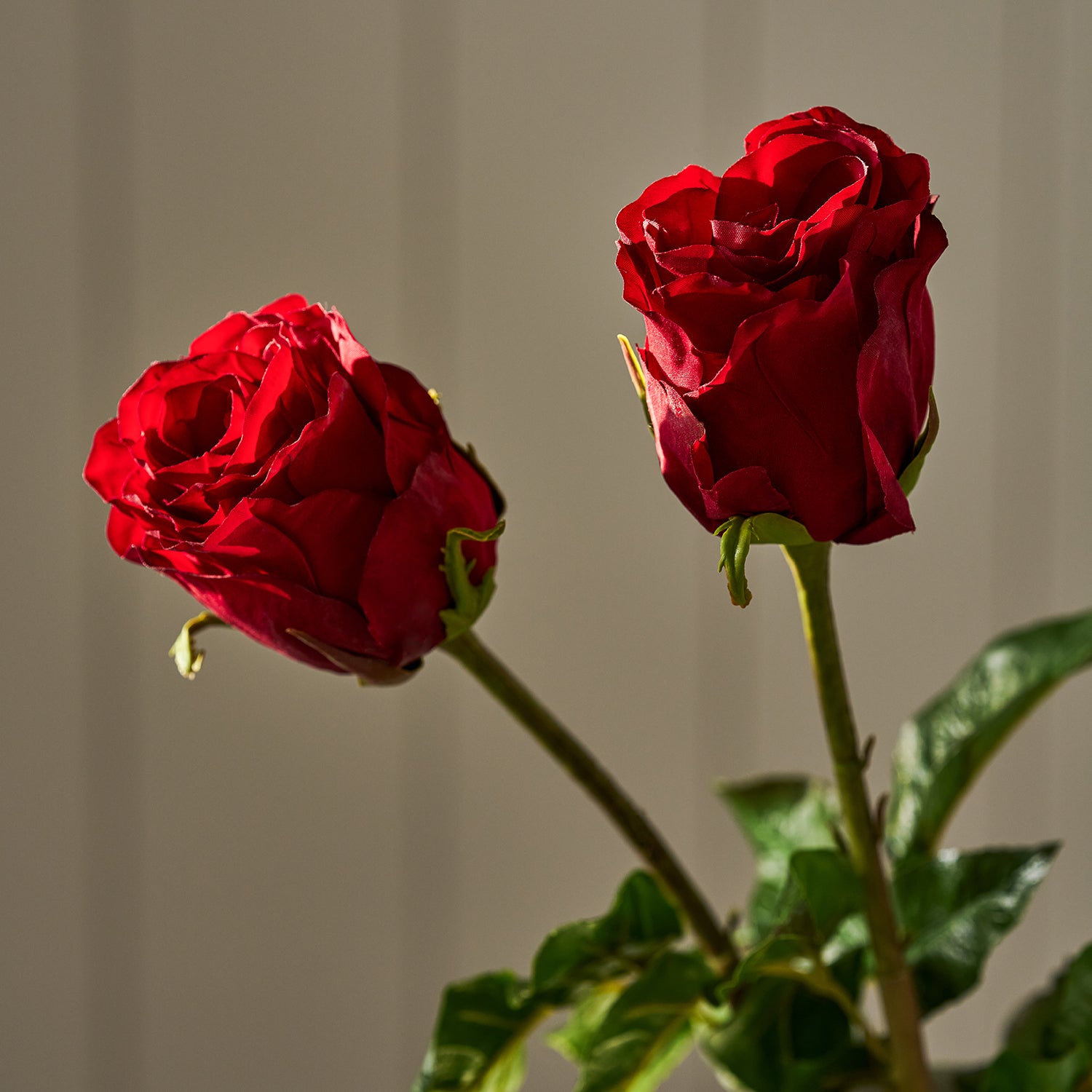 Faux Large Red Rose Bud
