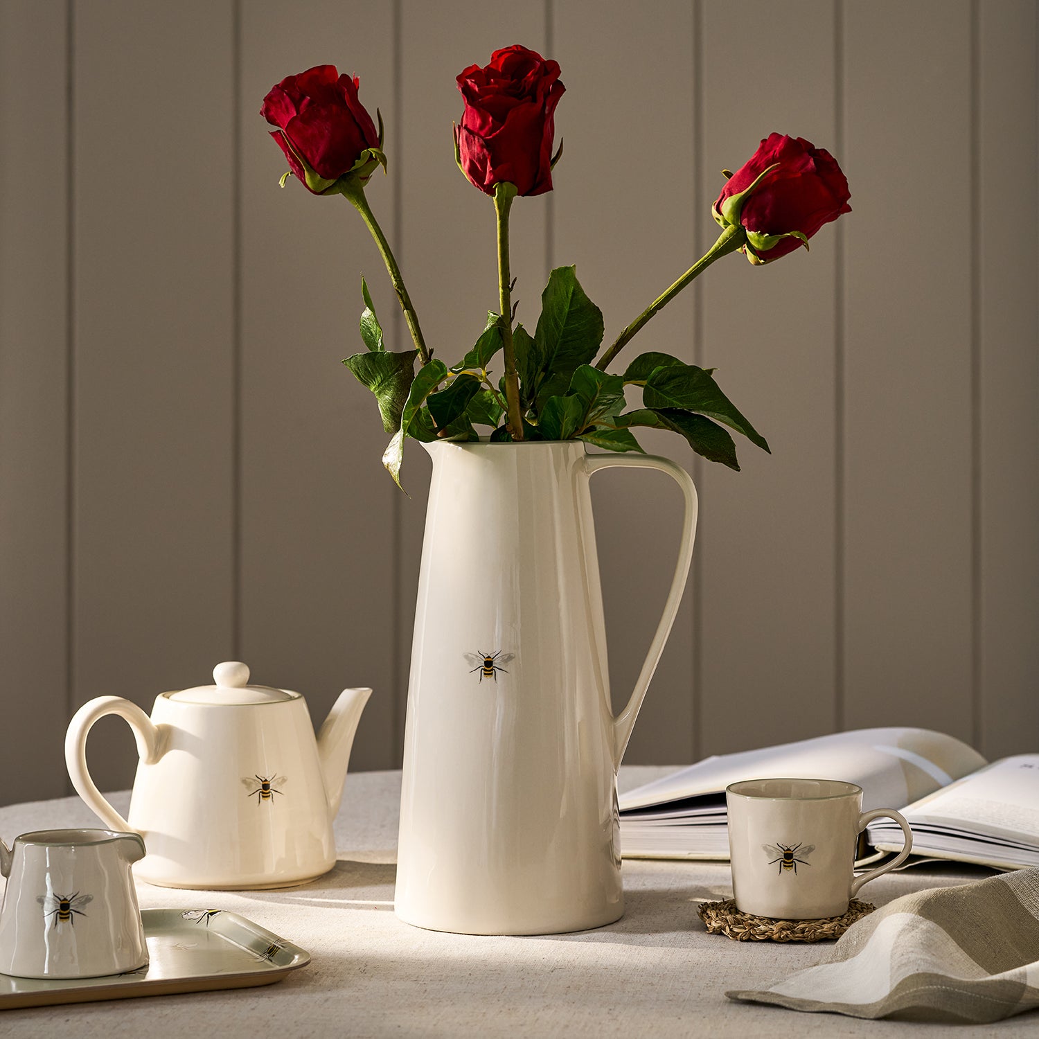 Faux Large Red Rose Bud
