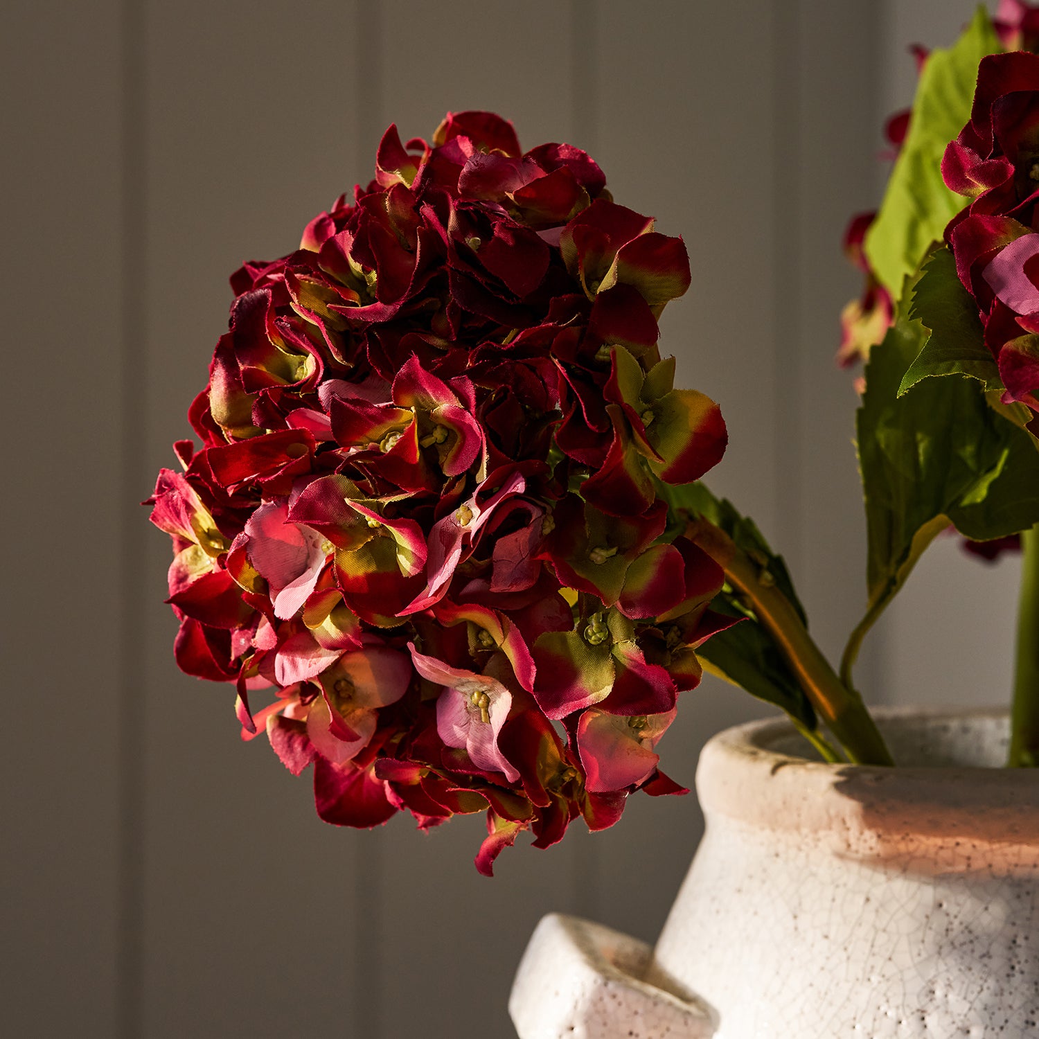 Faux Red Hydrangea