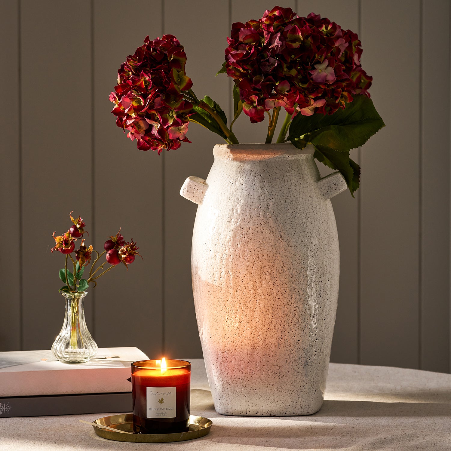 Faux Red Hydrangea