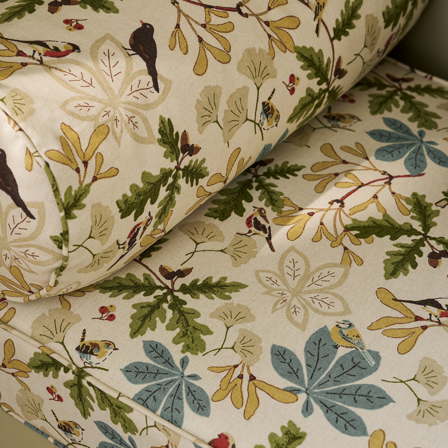 Orchard Birds Fabric By The Metre