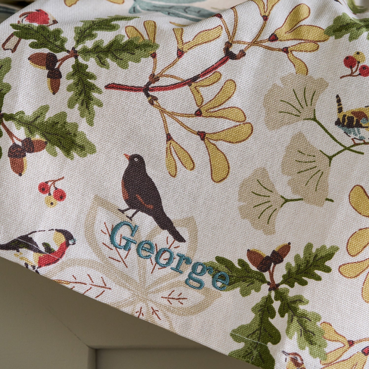 Orchard Birds Tea Towel