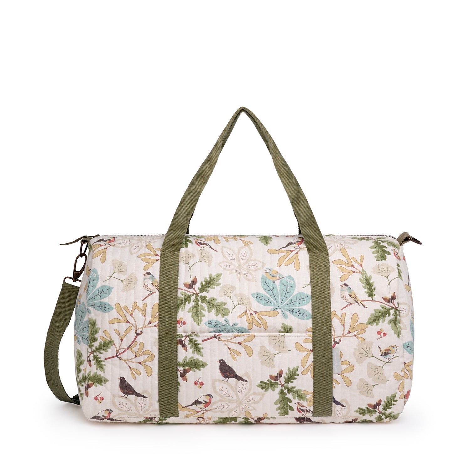 Orchard Birds Quilted Weekend Bag
