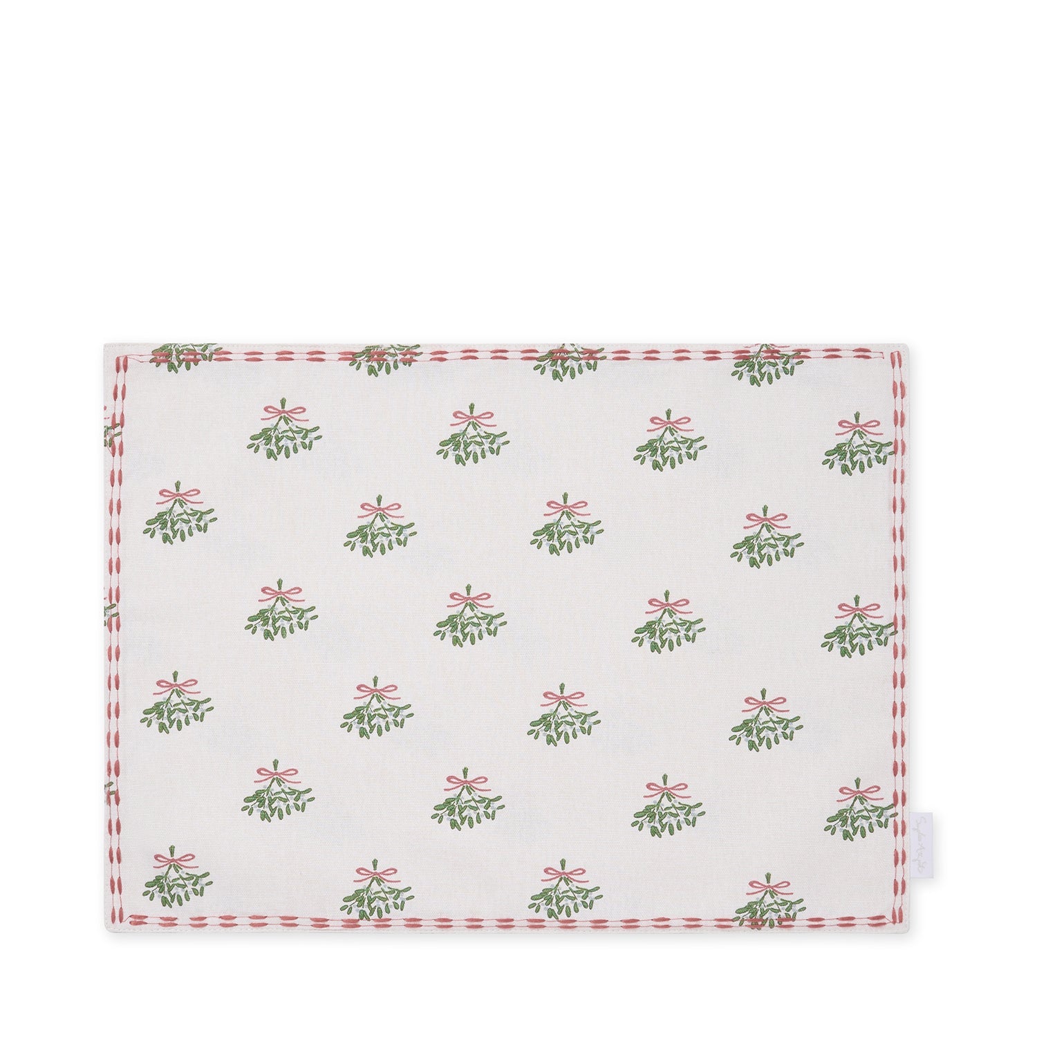 Mistletoe Embroidered Placemats (Set of 2)