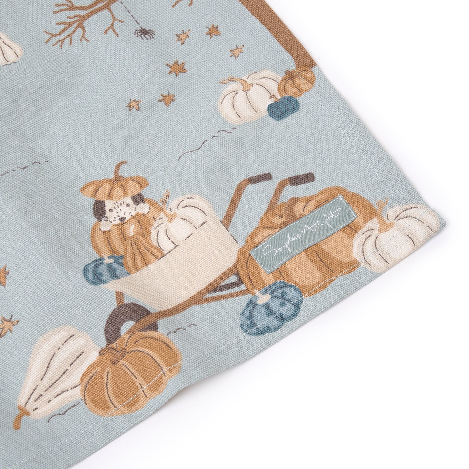 Paws & Pumpkins Scene Tea Towel