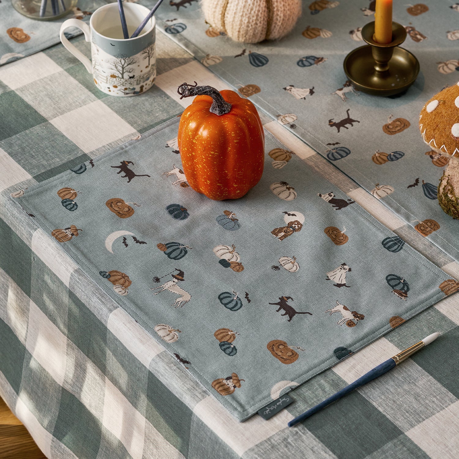 Paws & Pumpkins Washable Placemats (Set of 2)