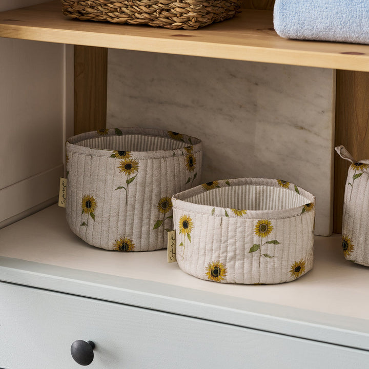 Sunflower Quilted Storage Baskets (Set of 2)