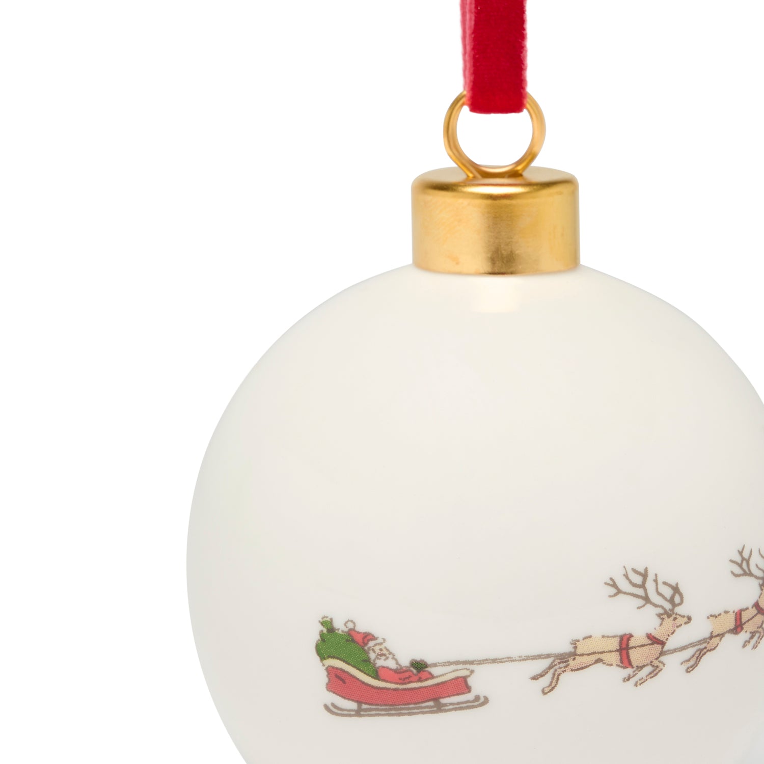 Father Christmas China Bauble