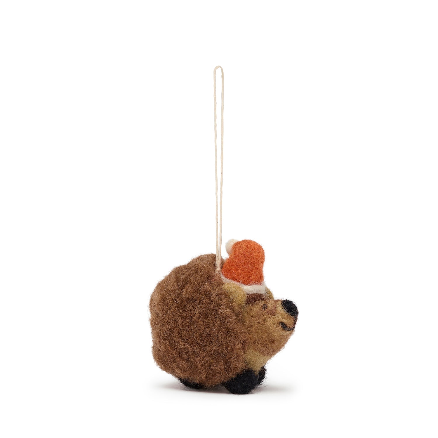 Christmas Hedgehog Felt Bauble