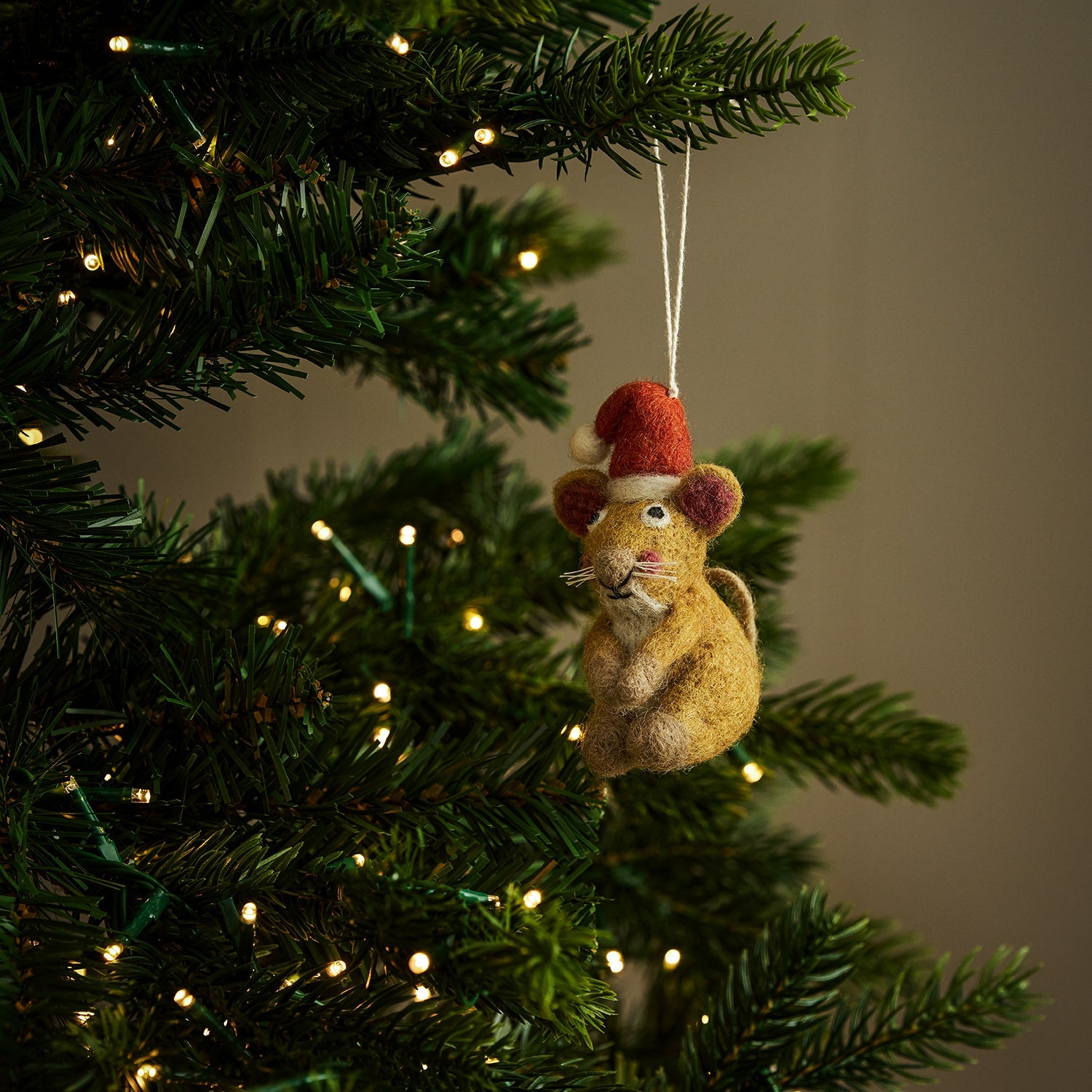 Christmas Mouse Felt Bauble